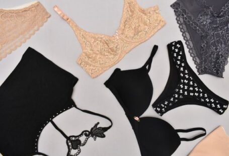 Lingerie. - assorted-colored bra panties, and sport bra