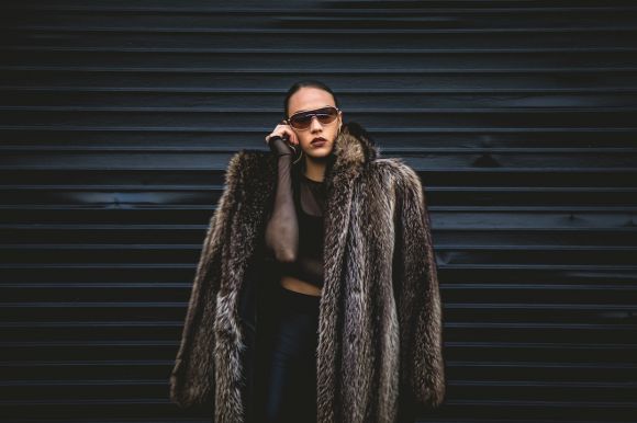 Fur Coat - woman wearing brown fur coat